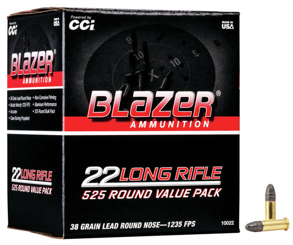 CCI .22 LR 38gr Lead Round Nose (LRN) ammunition