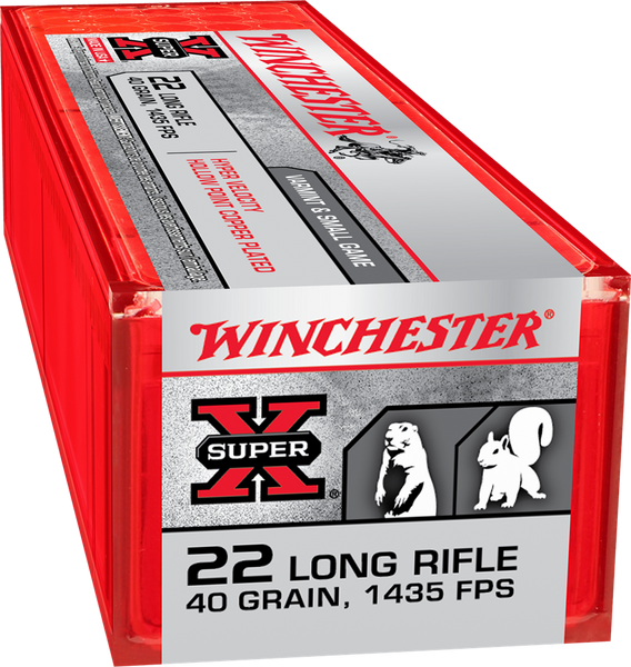Winchester .22 LR 40gr Copper Plated Hollow Point (CPHP) ammunition