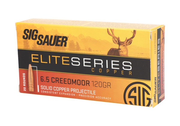 Sig Sauer 6.5mm Creedmoor 120gr Solid ammunition