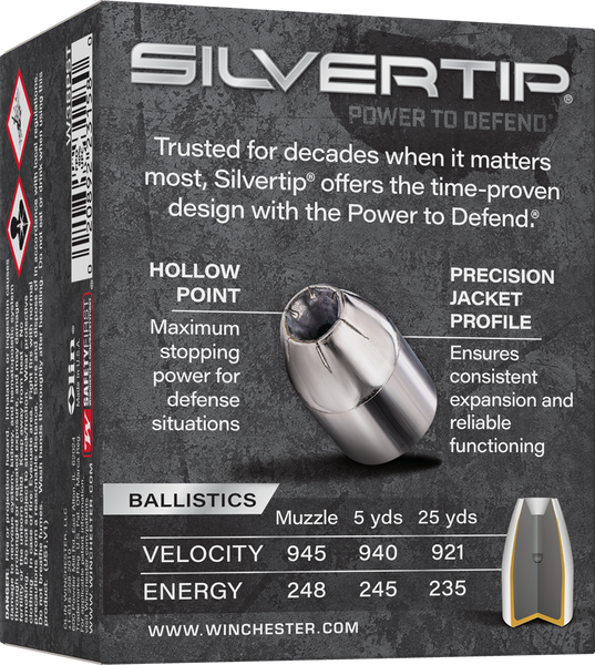Winchester .38 Special 125gr Jacketed Hollow Point (JHP) ammunition