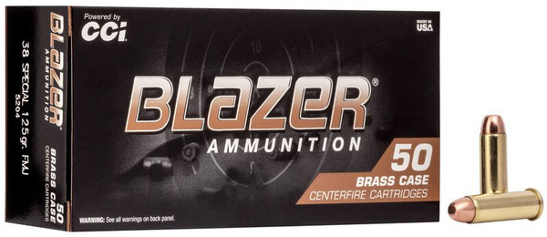 CCI .38 Special 125gr Full Metal Jacket (FMJ) ammunition