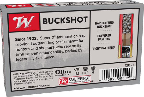 Winchester Super X 12 Gauge 2.75" 16 Pellet #1 Buck Shot