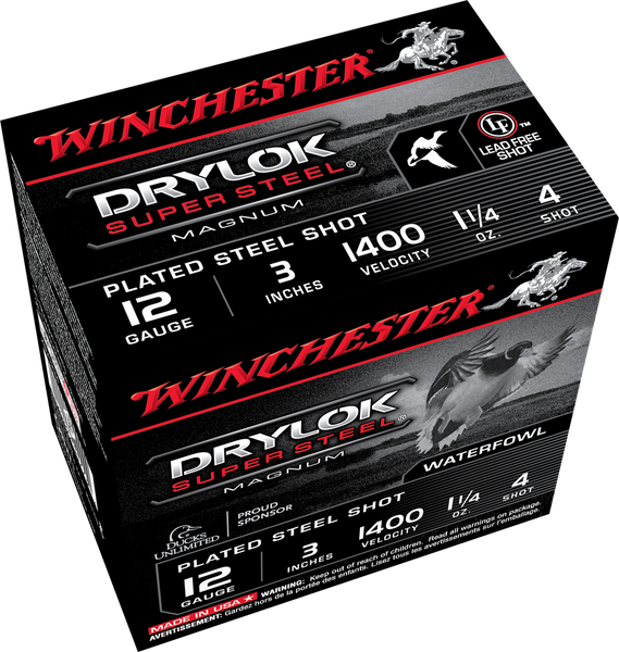 Winchester Drylok Super Steel 12 Gauge 3" 1 1/4 oz. #4