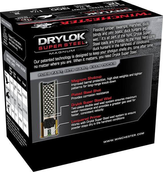 Winchester Drylok Super Steel 12 Gauge 2.75" 1 1/4 oz. #2