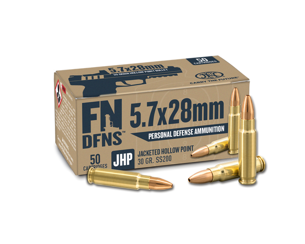 Fabrique Nationale (FN) 5.7x28mm 30gr Jacketed Hollow Point (JHP) ammunition