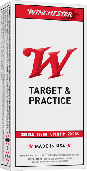 Winchester USA .300 AAC Blackout 125 Grain Open Tip Match (OTM)