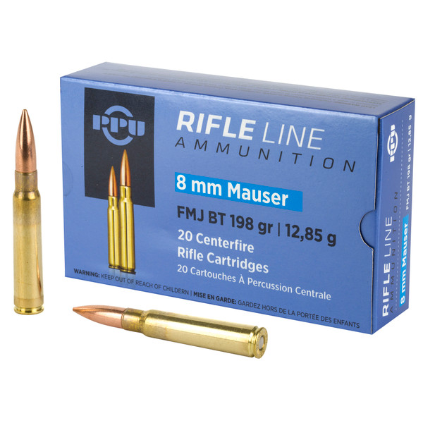 Prvi Partizan (PPU) 8mm Mauser 198gr Full Metal Jacket (FMJ) ammunition