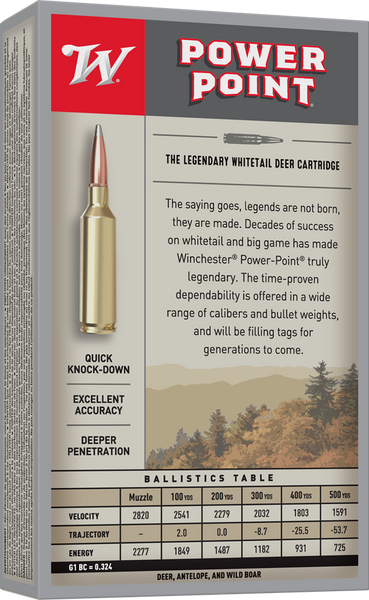 Winchester Power Point 6.5mm Creedmoor 129 Grain Power Point