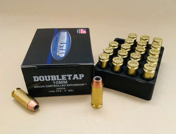 DoubleTap Ammunition 10mm 200gr Jacketed Hollow Point (JHP) ammunition