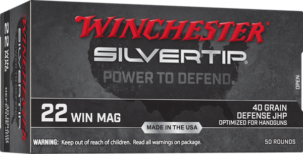 Winchester .22 WMR 40gr Jacketed Hollow Point (JHP) ammunition