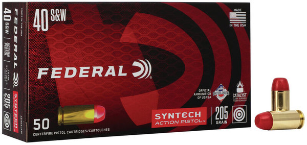 Federal .40 S&W 205gr Total Synthetic Jacket (TSJ) ammunition