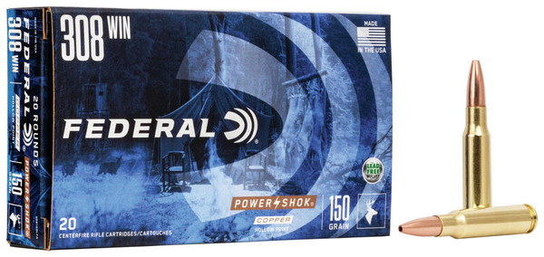 Federal .308 Winchester 150gr Hollow Point (HP) ammunition
