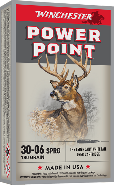 Winchester .30-06 Springfield 180gr Soft Point ammunition