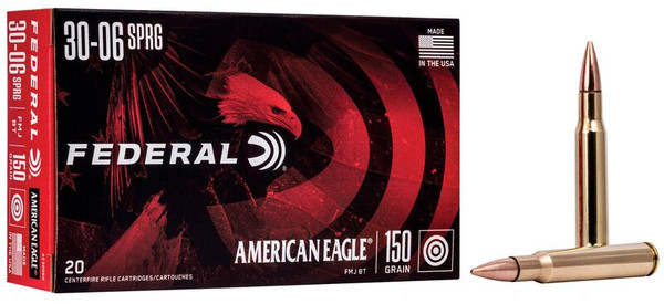 Federal .30-06 Springfield 150gr Full Metal Jacket (FMJ) ammunition