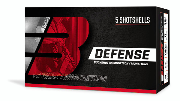 Barnes Defense Buckshot 20 Gauge  2.75" 17 Pellet #3 Buck
