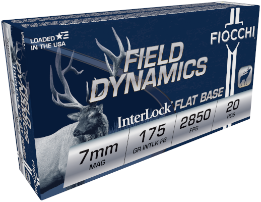 Fiocchi Field Dynamics 7mm Rem. Mag. 175 Grain InterLock Flat Base