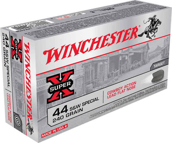Winchester .44 S&W Special 240gr Lead Flat Nose (LFN) ammunition