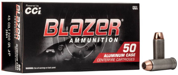 CCI .45 Colt 200gr Jacketed Hollow Point (JHP) ammunition