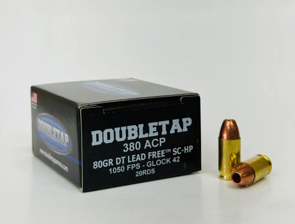 DoubleTap Ammunition .380 ACP 80gr Hollow Point (HP) ammunition