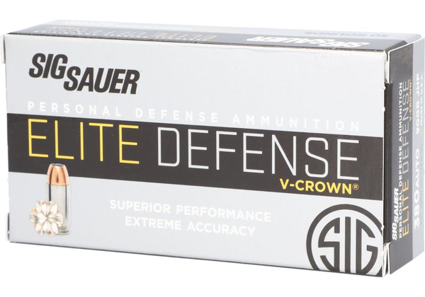 Sig Sauer .380 ACP 90gr Jacketed Hollow Point (JHP) ammunition