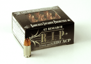 G2 Research .380 ACP 62gr Solid ammunition