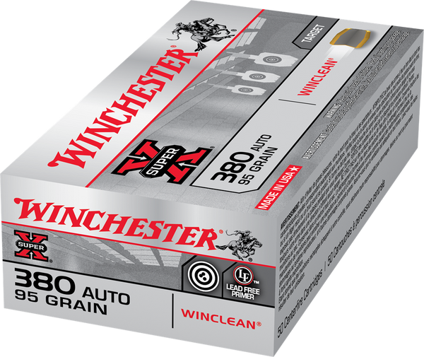 Winchester .380 ACP 95gr Soft Point ammunition