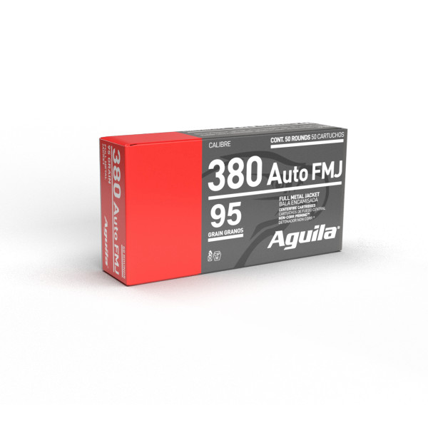 Aguila Ammunition .380 ACP 95gr Full Metal Jacket (FMJ) ammunition