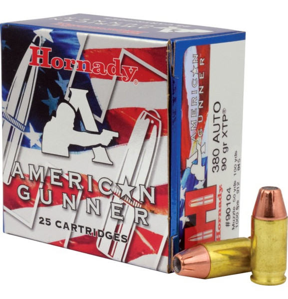 Hornady American Gunner .380 ACP 90 Grain XTP
