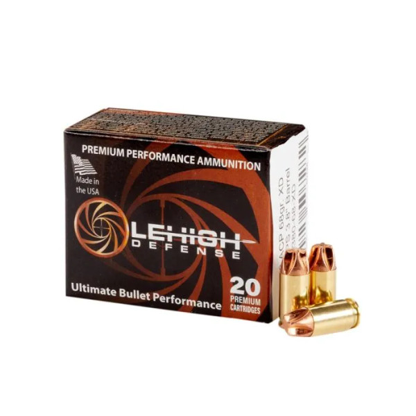 Lehigh Defense .380 ACP 68gr Solid ammunition