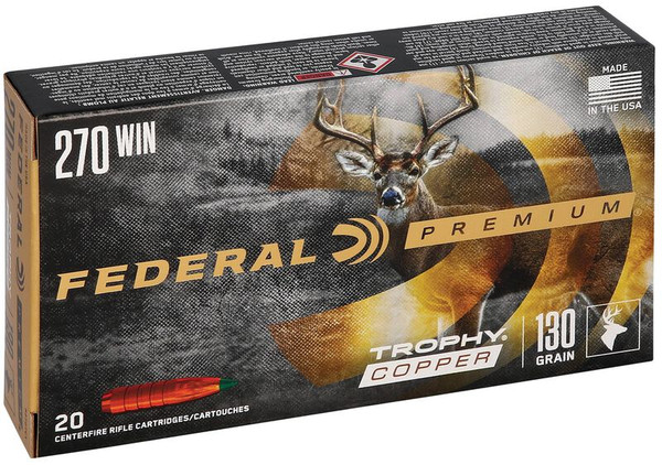 Federal .270 Winchester 130gr Polymer Tipped ammunition