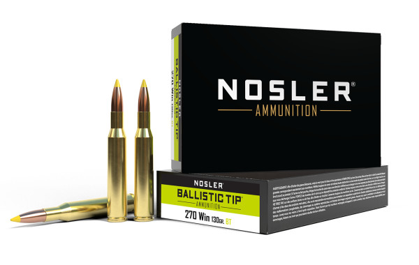 NOSLER .270 Winchester 130gr Polymer Tipped ammunition