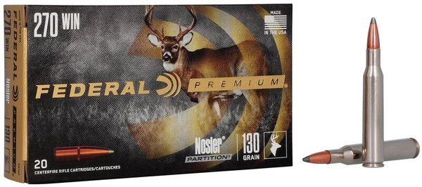 Federal .270 Winchester 130gr Soft Point ammunition