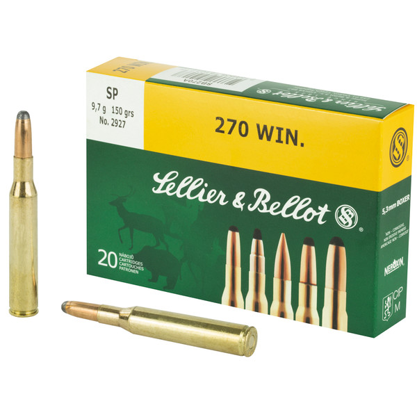Sellier & Bellot .270 Winchester 150gr Soft Point ammunition
