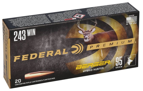 Federal .243 Winchester 95gr Polymer Tipped ammunition