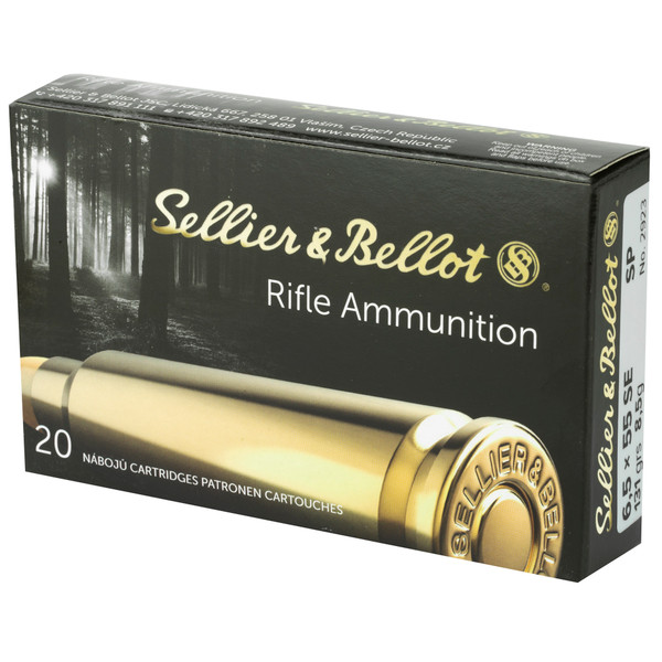 Sellier & Bellot 6.5x55mm 131gr Soft Point ammunition
