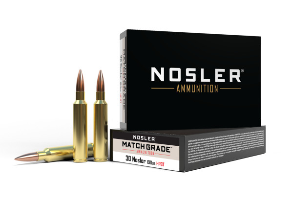NOSLER .30 Nosler 190gr Hollow Point Boat Tail (HPBT) ammunition
