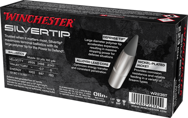 Winchester .223 Remington 64gr Polymer Tipped ammunition