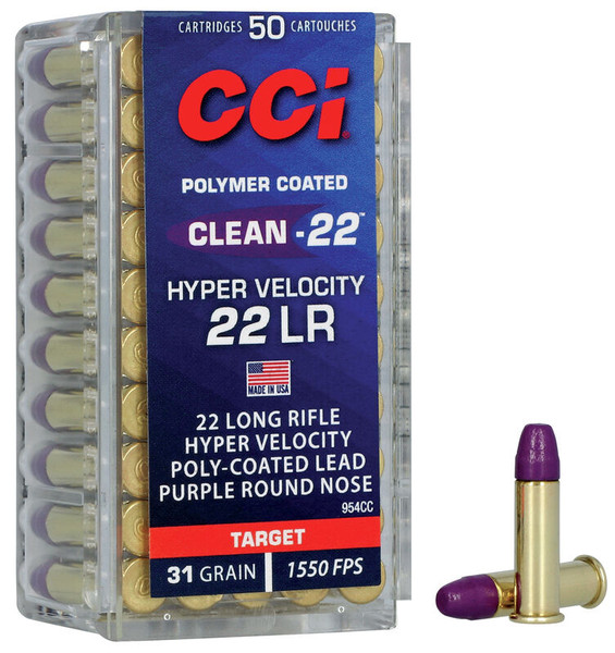 CCI .22 LR 31gr Lead Round Nose (LRN) ammunition