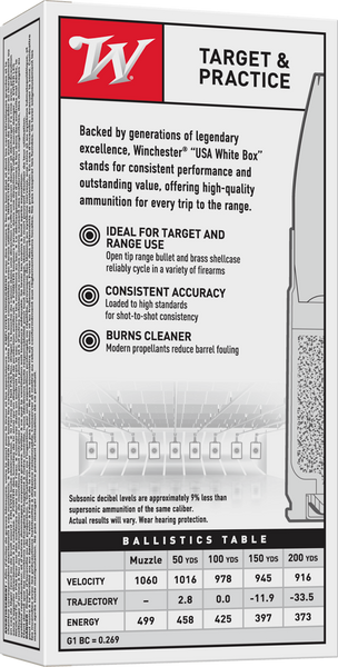 Winchester USA .300 AAC Blackout 200 Grain Open Tip Range