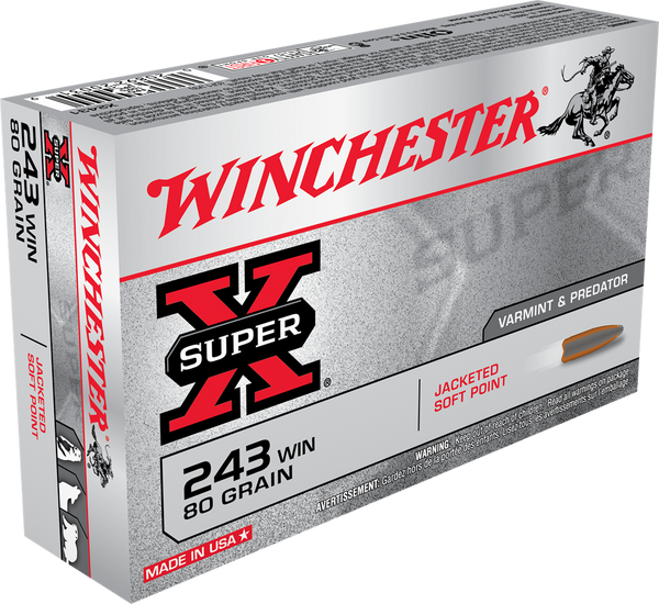 Winchester SuperX .243 Win. 80 Grain Jacketed Soft Point