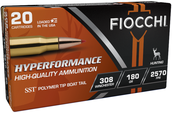 Fiocchi .308 Winchester 180gr Polymer Tipped ammunition