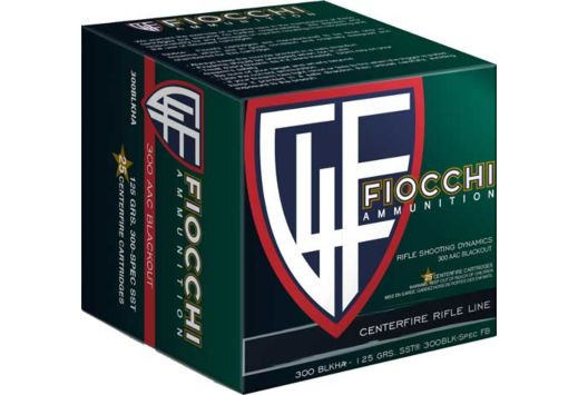 Fiocchi .300 AAC Blackout 125gr Polymer Tipped ammunition