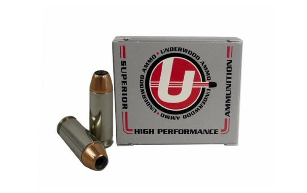 Underwood Ammo 10mm 180gr Jacketed Hollow Point (JHP) ammunition
