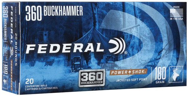 Federal .360 Buckhammer 180gr Soft Point ammunition