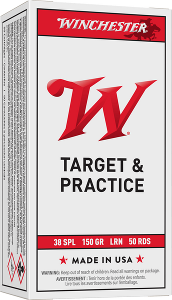 Winchester .38 Special 150gr Lead Round Nose (LRN) ammunition