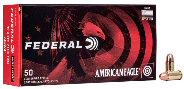 Federal .32 ACP 71gr Full Metal Jacket (FMJ) ammunition