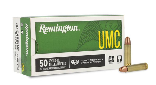 Remington .30 Carbine 110gr Full Metal Jacket (FMJ) ammunition
