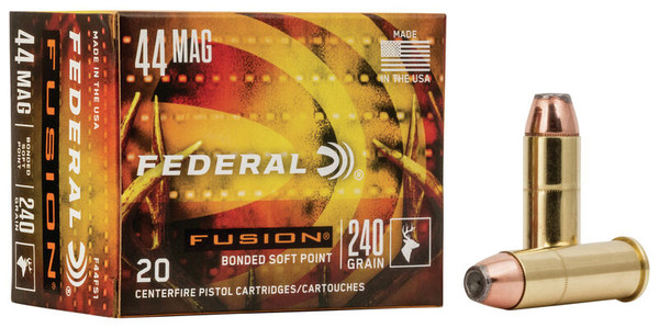 Federal Fusion Handgun 44 Rem Mag 240 Grain Soft Point