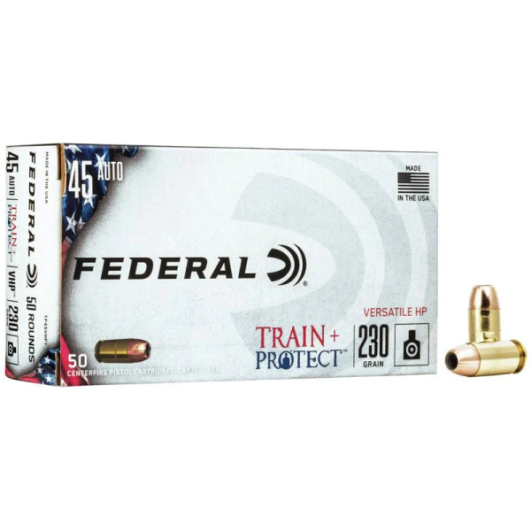 Federal .45 ACP 230gr Jacketed Hollow Point (JHP) ammunition