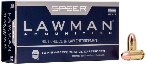 Speer Ammunition .45 ACP 230gr Total Metal Jacket (TMJ) ammunition